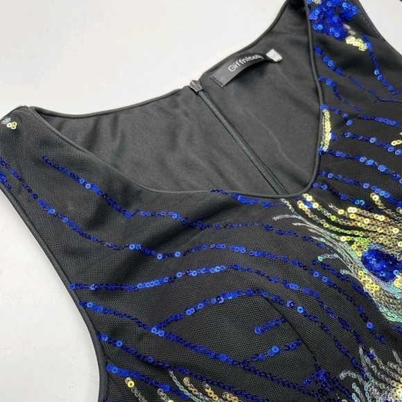 Peacock Design, party, , Sleeveless,  flared,  Sequined Maxi Dress… - Picture 13 of 16